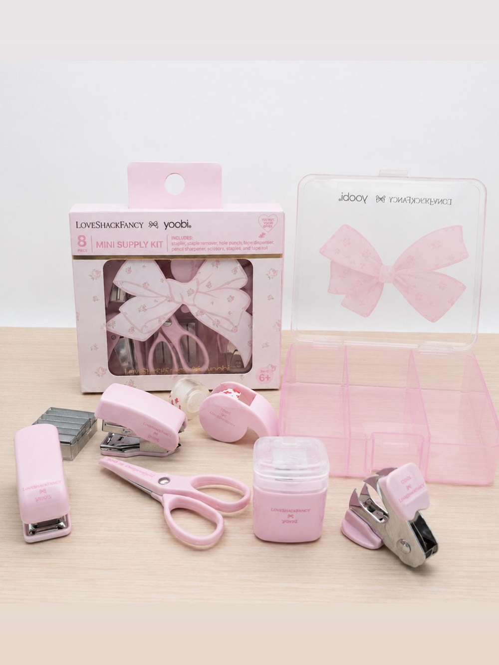 LoveShackFancy Heirloom Scissors Travel/School/Office Stationery Pink Mini Kit